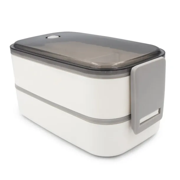  Lunch boxes 2 pcs, 2x700 ml, cutlery white