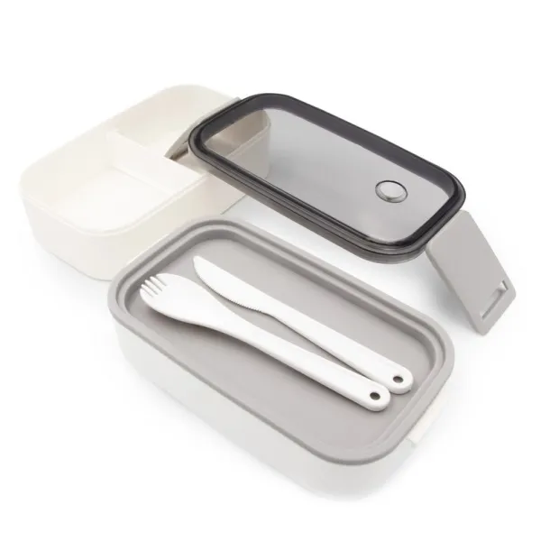  Lunch boxes 2 pcs, 2x700 ml, cutlery Bijela