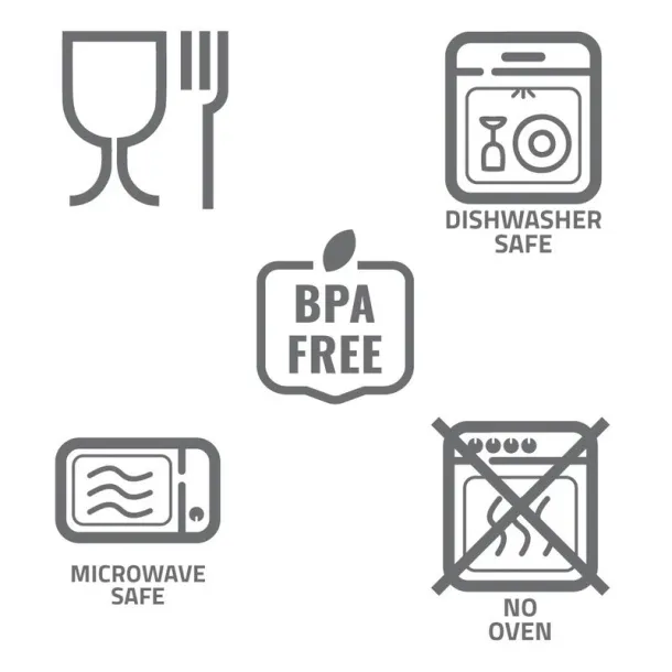  Lunch boxes 2 pcs, 2x700 ml, cutlery Bijela