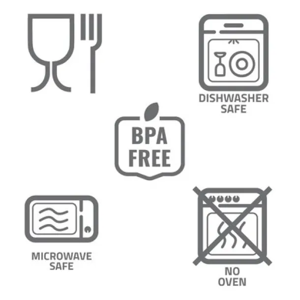  Kutije za hranu 2 kom. s priborom za jelo Bijela