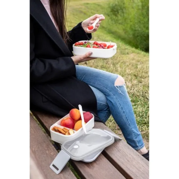  Lunch boxes 2 pcs, 2x700 ml, cutlery Bijela