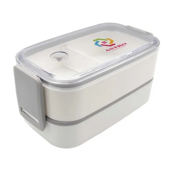  Lunch boxes 2 pcs, 2x700 ml, cutlery Bijela