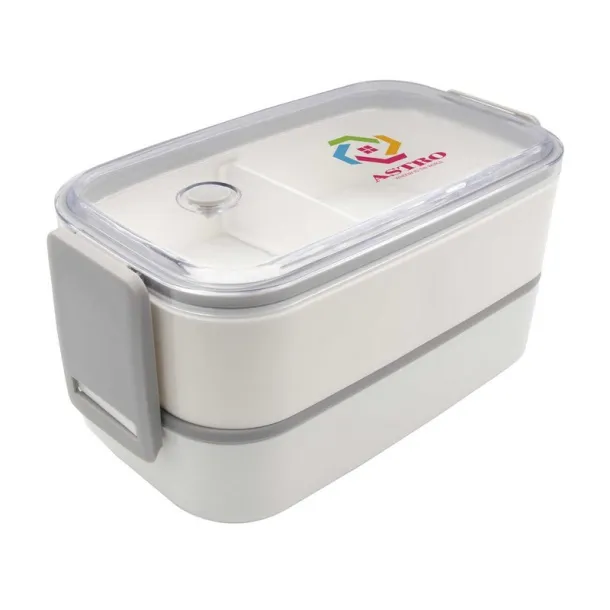  Lunch boxes 2 pcs, 2x700 ml, cutlery Bijela