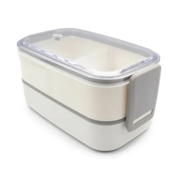  Lunch boxes 2 pcs, 2x700 ml, cutlery Bijela