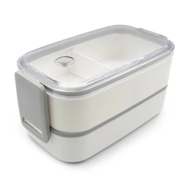  Lunch boxes 2 pcs, 2x700 ml, cutlery white