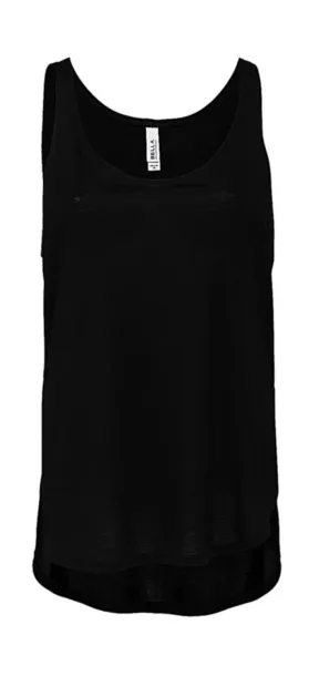  Women's Flowy Side Slit Tank - Bella+Canvas Black