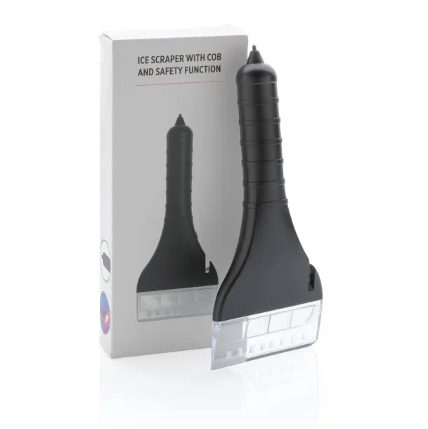  Ice scraper with COB and safety function Black