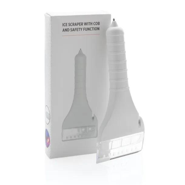  Ice scraper with COB and safety function White