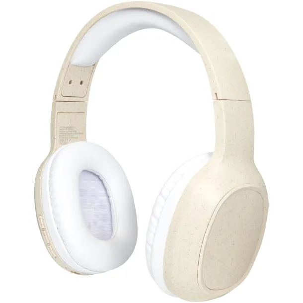 Riff wheat straw Bluetooth® headphones with microphone - Avenue Beige