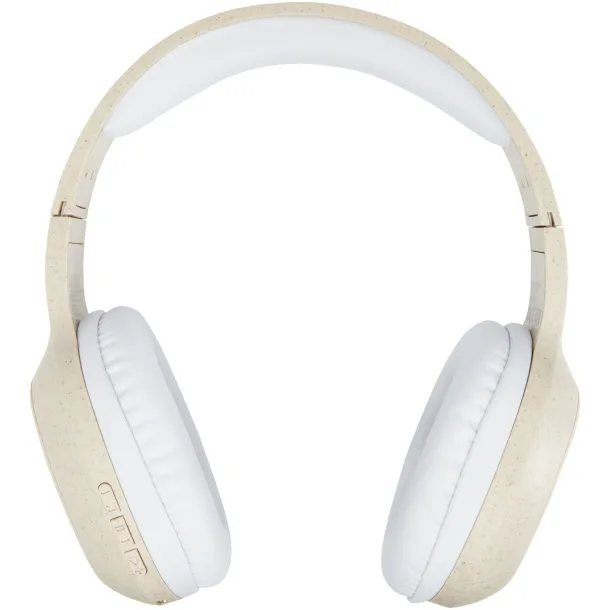 Riff wheat straw Bluetooth® headphones with microphone - Avenue Beige