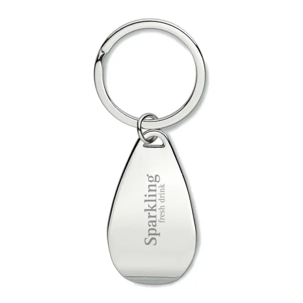 HANDY Bottle opener key ring shiny silver