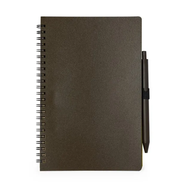  Coffee fibre notebook A5 with ball pen brown