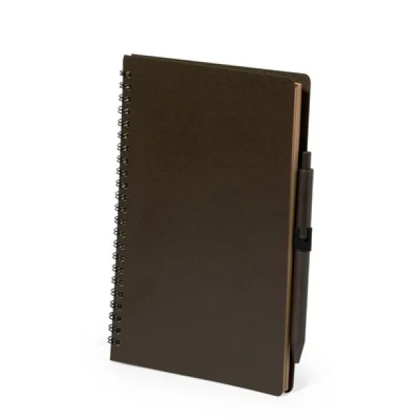  Coffee fibre notebook A5 with ball pen brown