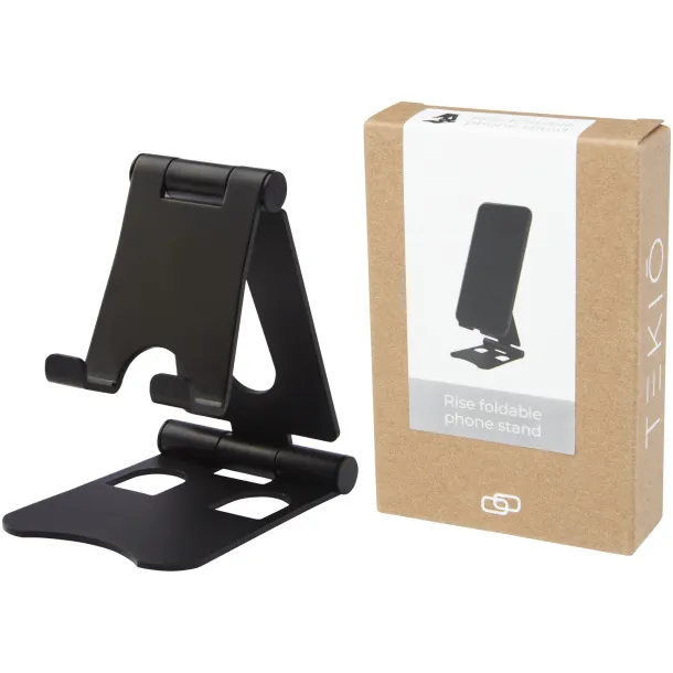 Rise foldable phone stand - Tekiō® Solid black