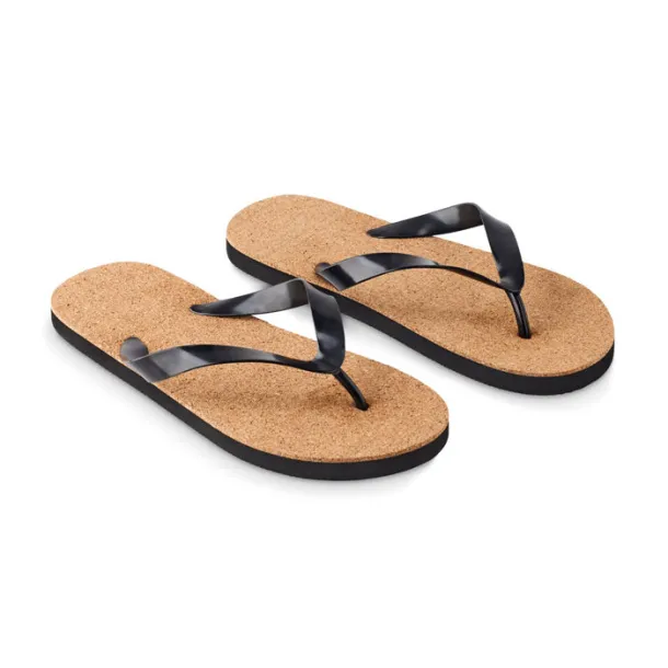 BOMBAI M Cork beach slippers M Black