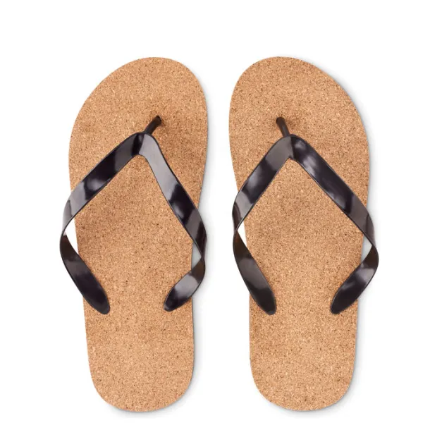 BOMBAI M Cork beach slippers M Black