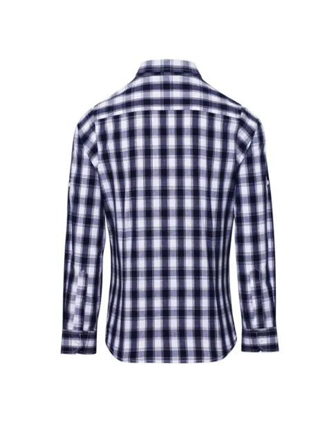  'MULLIGAN' CHECK - WOMEN'S LONG SLEEVE COTTON SHIRT - Premier White Navy