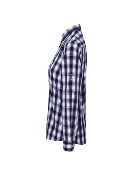  'MULLIGAN' CHECK - WOMEN'S LONG SLEEVE COTTON SHIRT - Premier White Navy