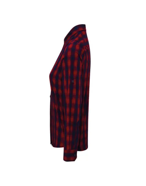  'MULLIGAN' CHECK - WOMEN'S LONG SLEEVE COTTON SHIRT - Premier Red Navy