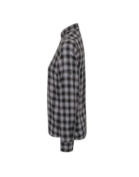  'MULLIGAN' CHECK - WOMEN'S LONG SLEEVE COTTON SHIRT - Premier Steel Black