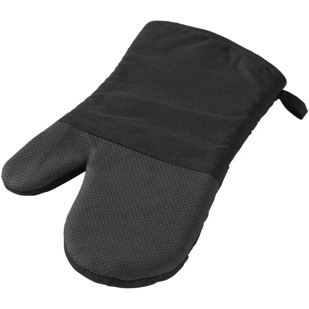 Maya oven gloves with silicone grip - Unbranded Solid black Solid black