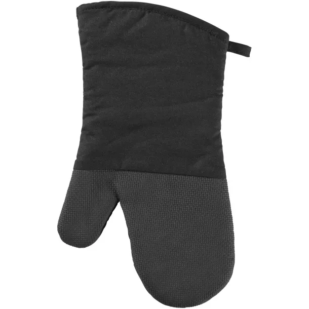 Maya oven gloves with silicone grip - Unbranded Solid black Solid black