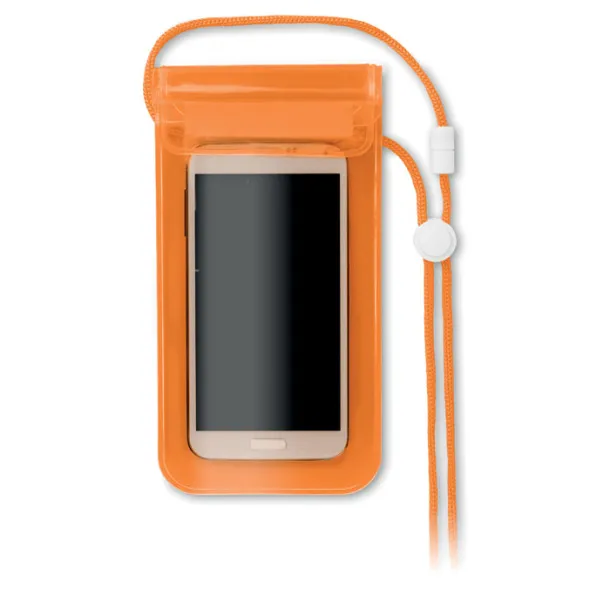 COLOURPOUCH Smartphone waterproof pouch transparent orange