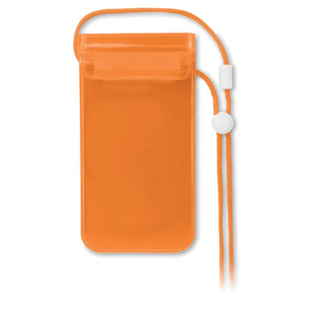 COLOURPOUCH Smartphone waterproof pouch transparent orange