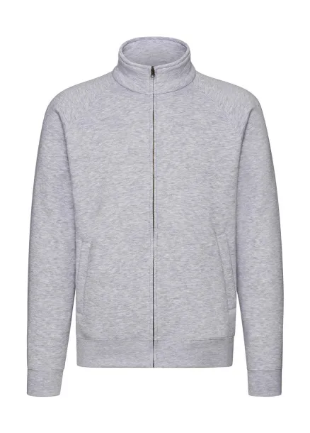  Premium pulover s patentnim zatvaračem, 280 g/m² - Fruit of the Loom Heather Grey