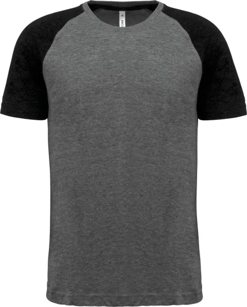  ADULT TRIBLEND TWO-TONE SPORTS SHORT-SLEEVED T-SHIRT - Proact Grey Heather Black