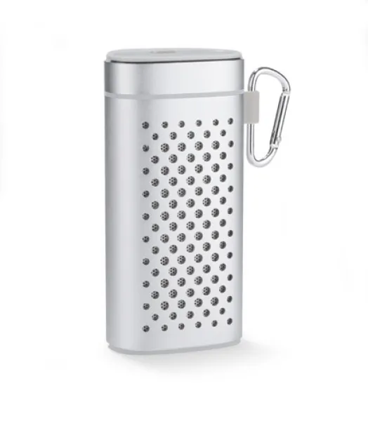 SOUND Wireless speaker with power bank  4000 mAh Srebrna