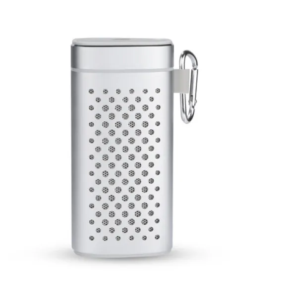 SOUND Wireless speaker with power bank  4000 mAh srebrny