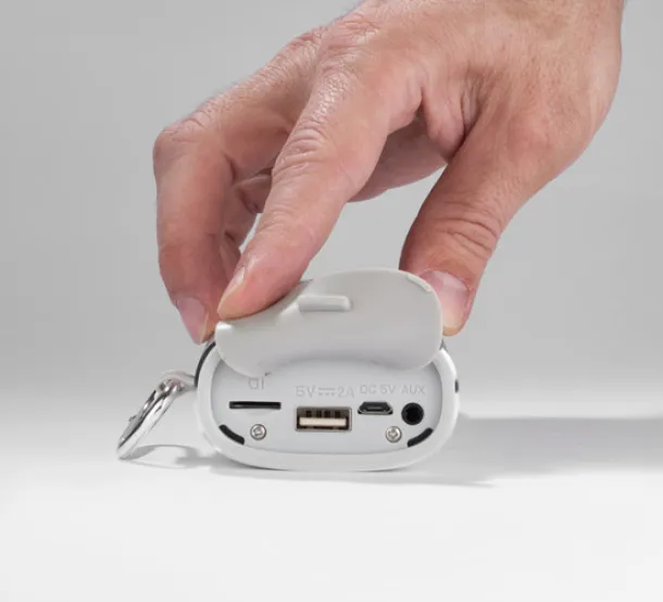 SOUND Wireless speaker with power bank  4000 mAh srebrny