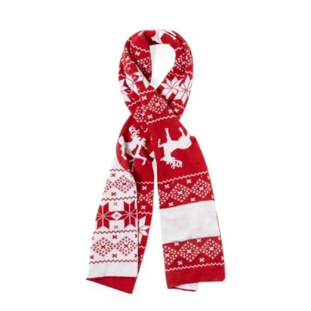  Scarf, Christmas pattern Crvena