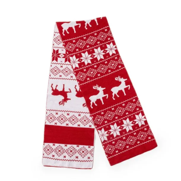  Scarf, Christmas pattern red