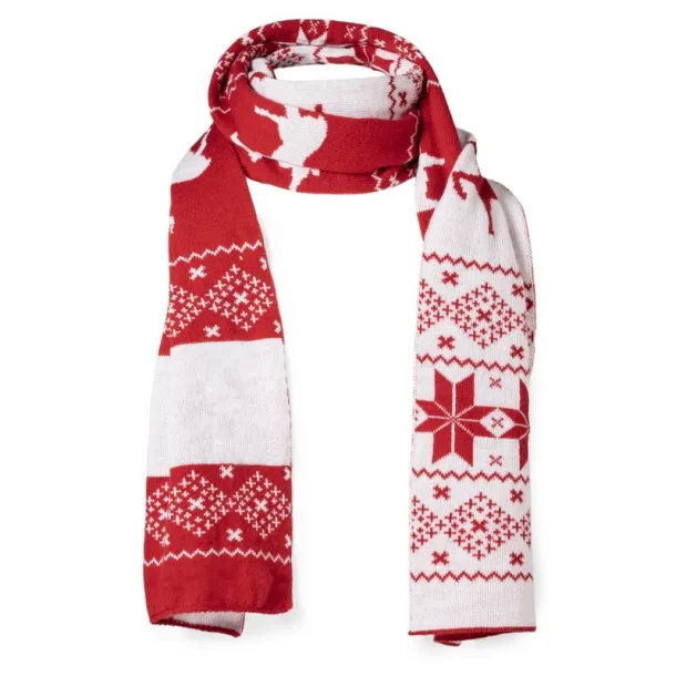  Scarf, Christmas pattern Crvena