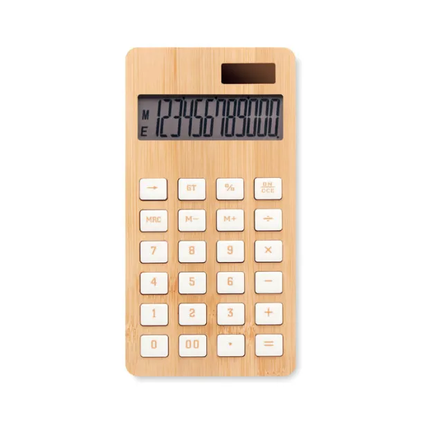 CALCUBIM 12 digit calculator w/ bamboo Wood