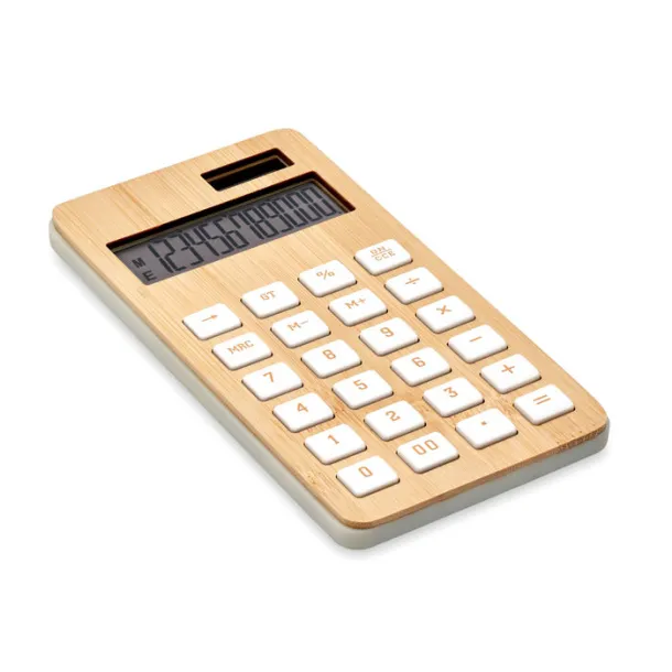 CALCUBIM 12 digit calculator w/ bamboo Wood