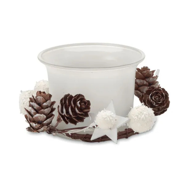 BOUGIE Christmas candle holder White