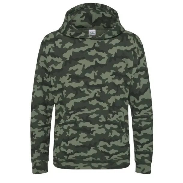  Dječji kamuflažni hoodie, 280 g/m2 - Just Hoods Crna