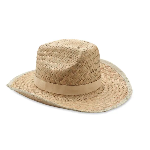 TEXAS Natural straw cowboy hat Beige