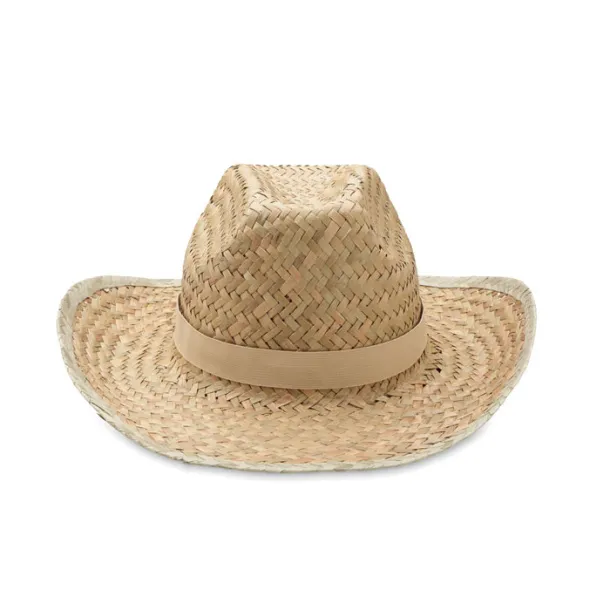 TEXAS Natural straw cowboy hat Beige