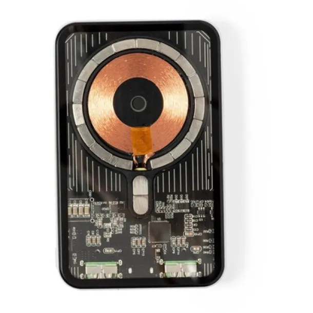  Magnetic wireless power bank 5000 mAh, wireless charger 15W Bijela