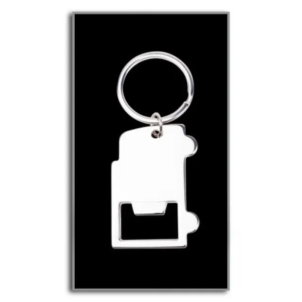  Keyring, bottle opener "car" silver