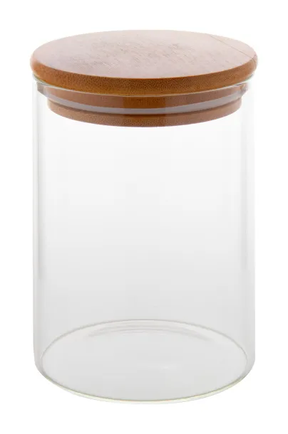 Momomi glass storage jar Transparent Natural