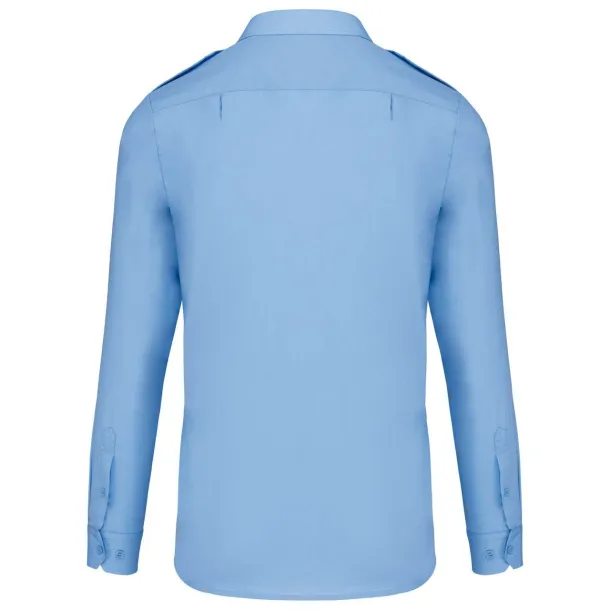  MEN'S LONG-SLEEVED PILOT SHIRT - Kariban Sky blue