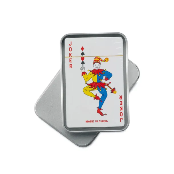 AMIGO Playing cards in tin box Matt Silver