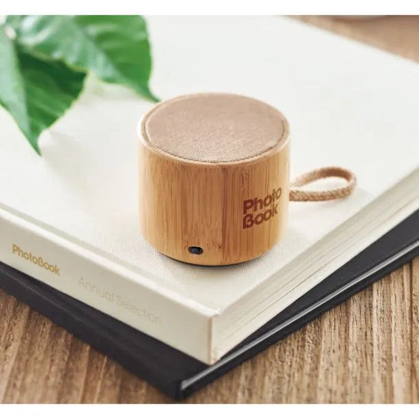 COOL Round bamboo wireless speaker Wood