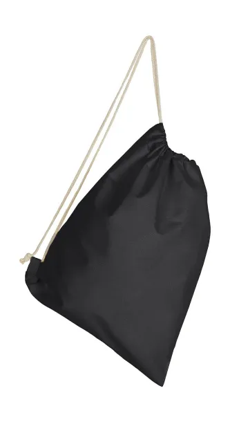  Cotton Backpack Single Drawstring - SG Accessories - BAGS (Ex JASSZ Bags) Black