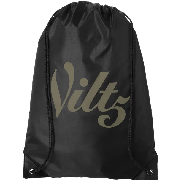 Condor polyester and non-woven drawstring backpack - Bullet Solid black